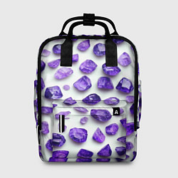 Рюкзак женский Россыпь аметистов, цвет: 3D-принт