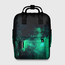 Женский рюкзак Зелёная галактика Midjourney