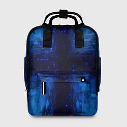 Рюкзак женский Тёмно-синие множества фигур, цвет: 3D-принт