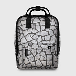Рюкзак женский Каменный серый паттерн, цвет: 3D-принт