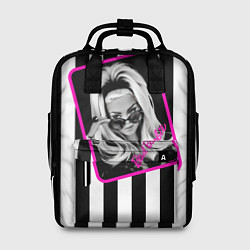 Рюкзак женский Барби и полосы, цвет: 3D-принт