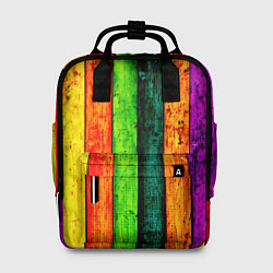 Рюкзак женский Цветной забор, цвет: 3D-принт