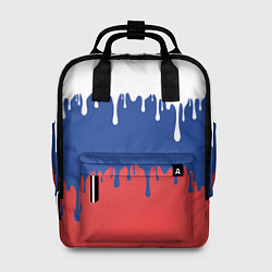 Рюкзак женский Флаг России - потёки, цвет: 3D-принт