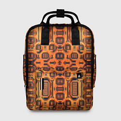 Рюкзак женский Оранжевый киберпанк, цвет: 3D-принт