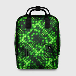 Рюкзак женский Зеленые точечные ромбы, цвет: 3D-принт