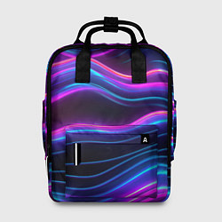 Женский рюкзак Фиолетовые неоновые волны