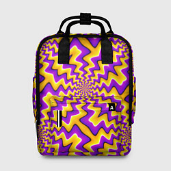 Женский рюкзак Желто-фиолетовая иллюзия вращения