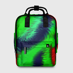 Женский рюкзак Красно-зеленый абстрактный узор