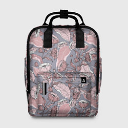 Рюкзак женский Нежный цветочный принт, листья, цвет: 3D-принт
