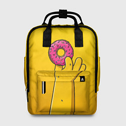 Рюкзак женский Гомер и пончик, цвет: 3D-принт