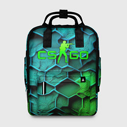 Рюкзак женский CS GO green blue, цвет: 3D-принт