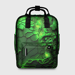 Рюкзак женский Объемная зеленая текстура, цвет: 3D-принт