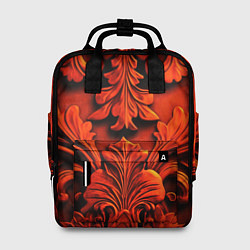 Женский рюкзак Объемные оранжевые узоры