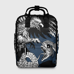 Рюкзак женский Орёл против змеи, цвет: 3D-принт