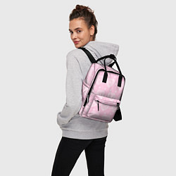 Рюкзак женский Розовое кружево сердечки, цвет: 3D-принт — фото 2