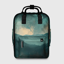 Рюкзак женский Космическая ночь в горах, цвет: 3D-принт