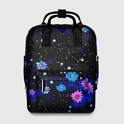 Женский рюкзак Цветочки в небе абстракция