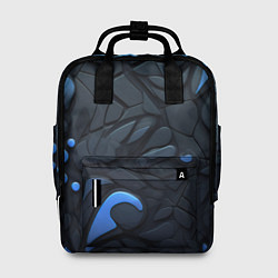 Женский рюкзак Blue black abstract texture