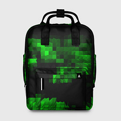 Рюкзак женский Зеленые пирамиды, цвет: 3D-принт
