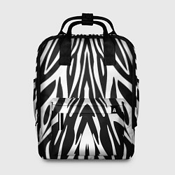 Женский рюкзак Черная абстракция зебра