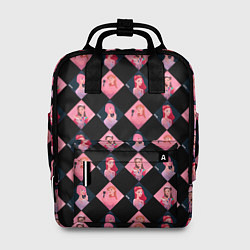 Женский рюкзак Клеточка black pink