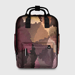 Женский рюкзак Мозаика в коричнево-розовых тонах