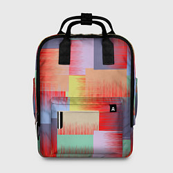Рюкзак женский Веселая разноцветная клетка, цвет: 3D-принт