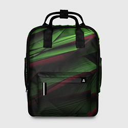 Женский рюкзак Зеленые абстрактные полосы