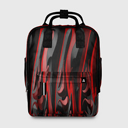 Рюкзак женский Пластик красно-черный, цвет: 3D-принт