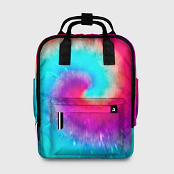 Рюкзак женский Тай-дай малиновый закат, цвет: 3D-принт