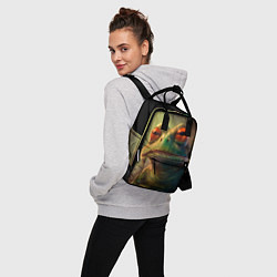 Рюкзак женский Лягушка Пепе натуральная, цвет: 3D-принт — фото 2