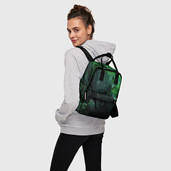 Рюкзак женский Зеленая объемная текстура, цвет: 3D-принт — фото 2