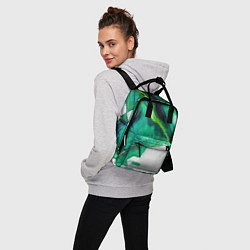 Рюкзак женский Жидкий изумруд в стиле арт, цвет: 3D-принт — фото 2