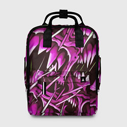 Рюкзак женский Розовые кислотные клыки, цвет: 3D-принт