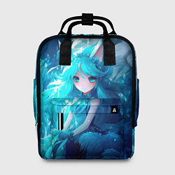 Рюкзак женский Снежная лиса в стиле аниме, цвет: 3D-принт