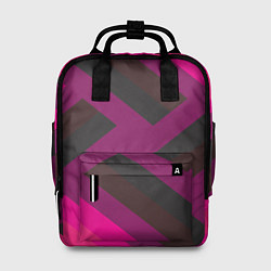 Рюкзак женский Розовый и тёмный паттерн, цвет: 3D-принт