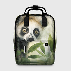 Женский рюкзак Лемур акварель