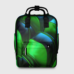 Женский рюкзак Зеленые абстрактные элементы