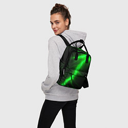 Рюкзак женский Зеленый разряд молнии, цвет: 3D-принт — фото 2