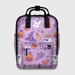 Рюкзак женский Halloween pattern арт, цвет: 3D-принт