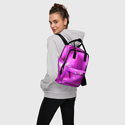 Рюкзак женский Обтекаемый розовый, цвет: 3D-принт — фото 2