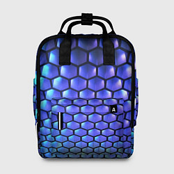 Рюкзак женский Цветные соты - объемная абстракция, цвет: 3D-принт