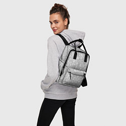 Рюкзак женский Цветочный паттерн светло-серый, цвет: 3D-принт — фото 2