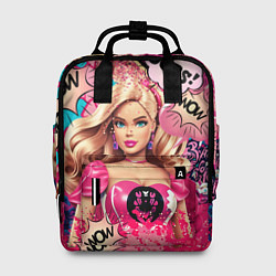 Рюкзак женский Барби в стиле поп арт, цвет: 3D-принт