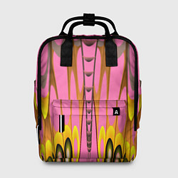 Рюкзак женский Розовый бабочкин мотив, цвет: 3D-принт