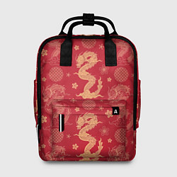Рюкзак женский Азиатские драконы - классика, цвет: 3D-принт