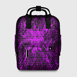 Рюкзак женский Фиолетовая глитч инфекция, цвет: 3D-принт