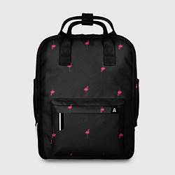 Рюкзак женский Розовый фламинго патерн, цвет: 3D-принт