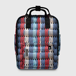 Рюкзак женский Вязаный узор разноцветные вертикальные полосы, цвет: 3D-принт