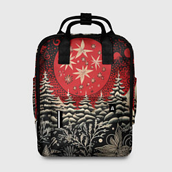 Рюкзак женский Новогодний лес, цвет: 3D-принт